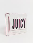 Juicy Couture Logo Clutch - White