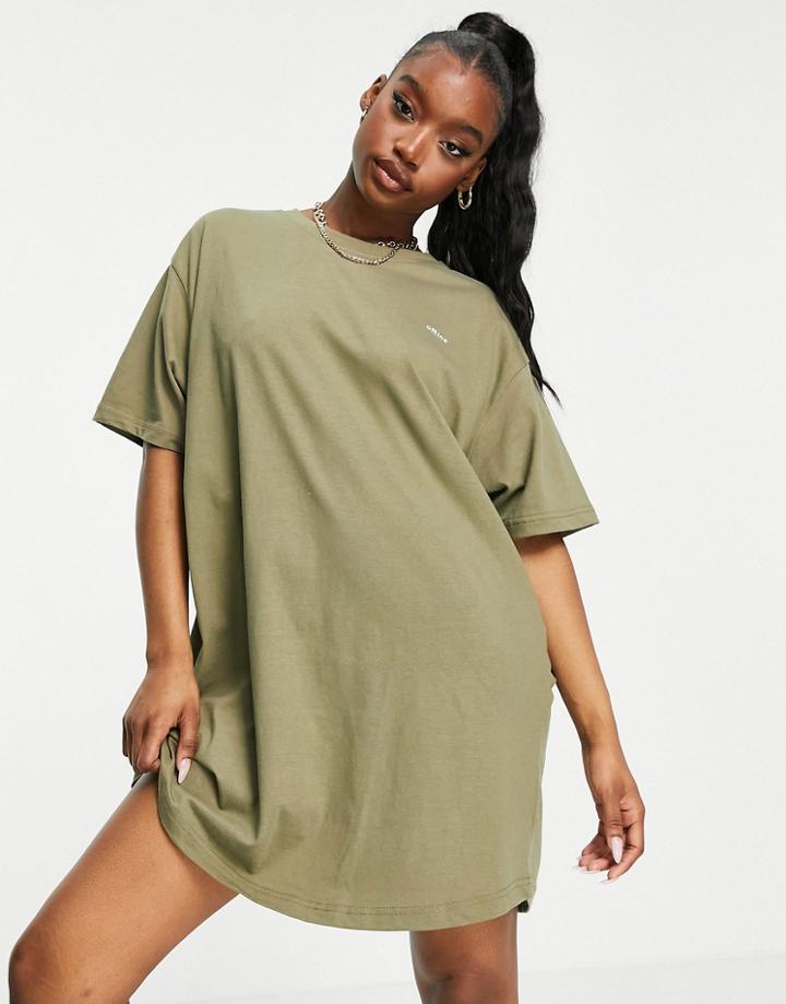 Night Addict Offline Oversized T-shirt Dress-green