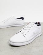Tommy Hilfiger Canvas Lace Up Sneaker In White
