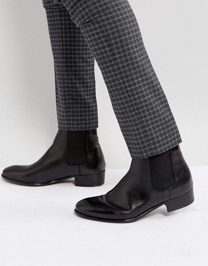 H London Watts Leather Chelsea Boots - Black