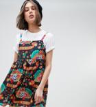 Reclaimed Vintage Inspired Mexicana Print Dress-multi