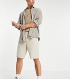 Collusion Longer Length Shorts In Beige-neutral