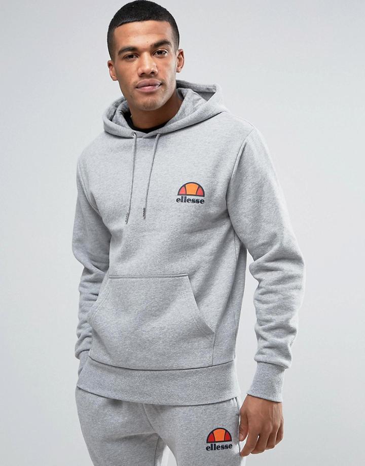 Ellesse Hoodie With Small Logo In Gray - Gray