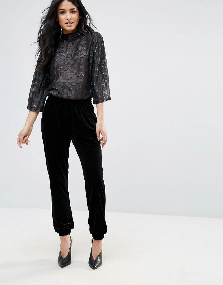 Minimum Velvet Pants - Black