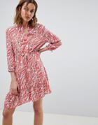 Allsaints Printed Shirt Dress - Red