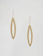 Made Hollow Drop Earrings - Gold