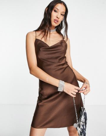 Envii Mini Cami Dress In Brown