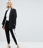 Asos Petite Easy Peg Pants With Side Stripe - Multi