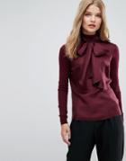 Ted Baker Neck Tie Sweater - Red