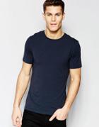 New Look Muscle Fit T-shirt In Navy - Navy