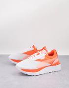 Puma Cruise Rider Sneakers In White And Electric Peach