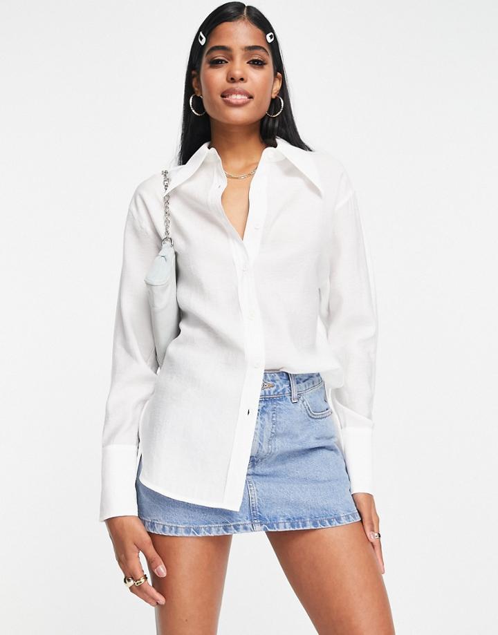 Urban Revivo Relaxed Shirt In White