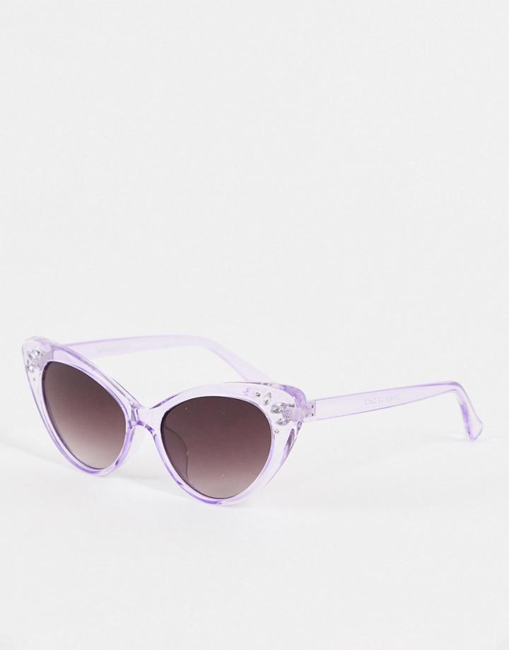 Madein Extreme Cateye Sunglasses In Purple