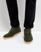 Dune Desert Boots With Espadrille Sole Khaki-green