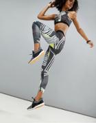 Asos 4505 Run 7/8 Legging In Cutabout Multi Print - Multi