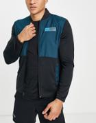 Under Armour Storm Bomber Jacket In Black And Blue-multi