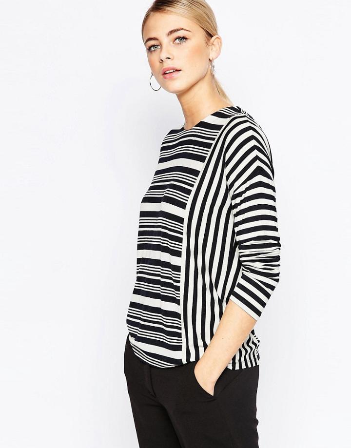 Oasis Cut About Stripe Top - Multi