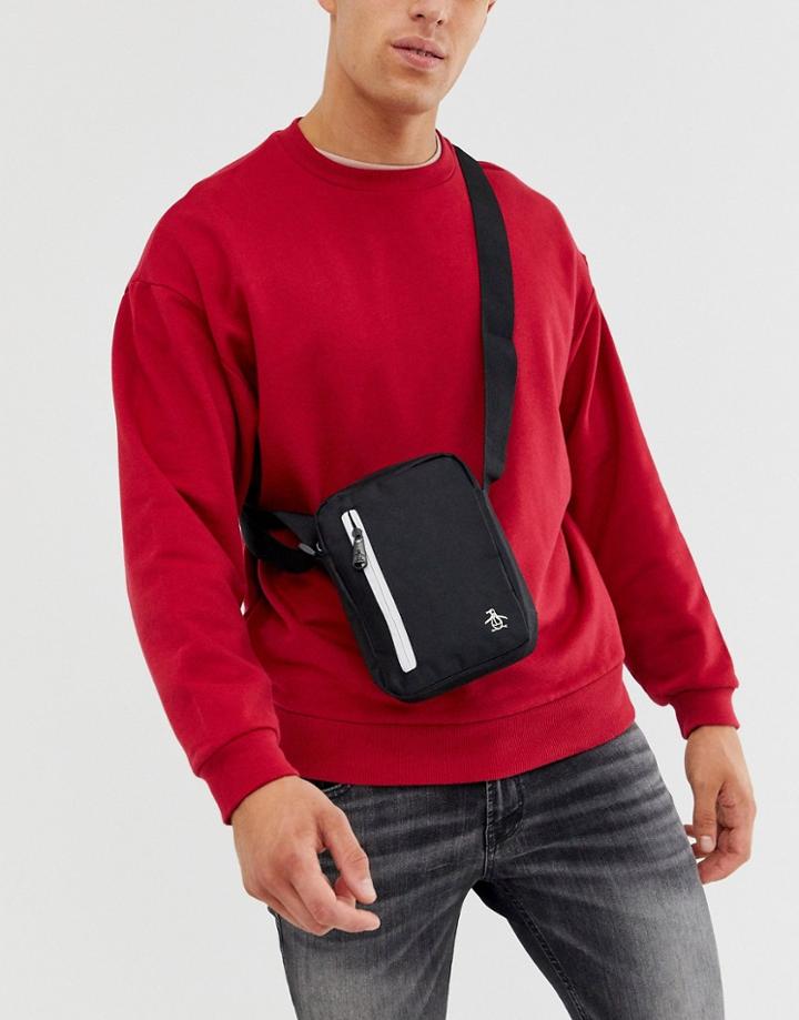 Original Penguin Flight Bag In Black - Black