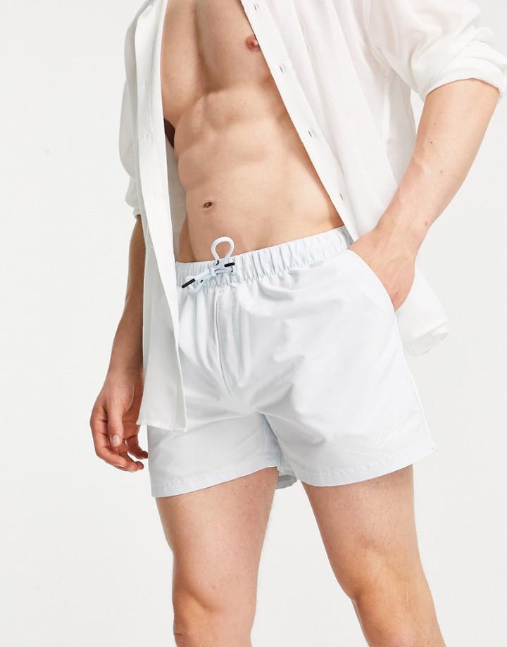 The Couture Club X Ellesse Logo Swim Shorts In Blue-blues