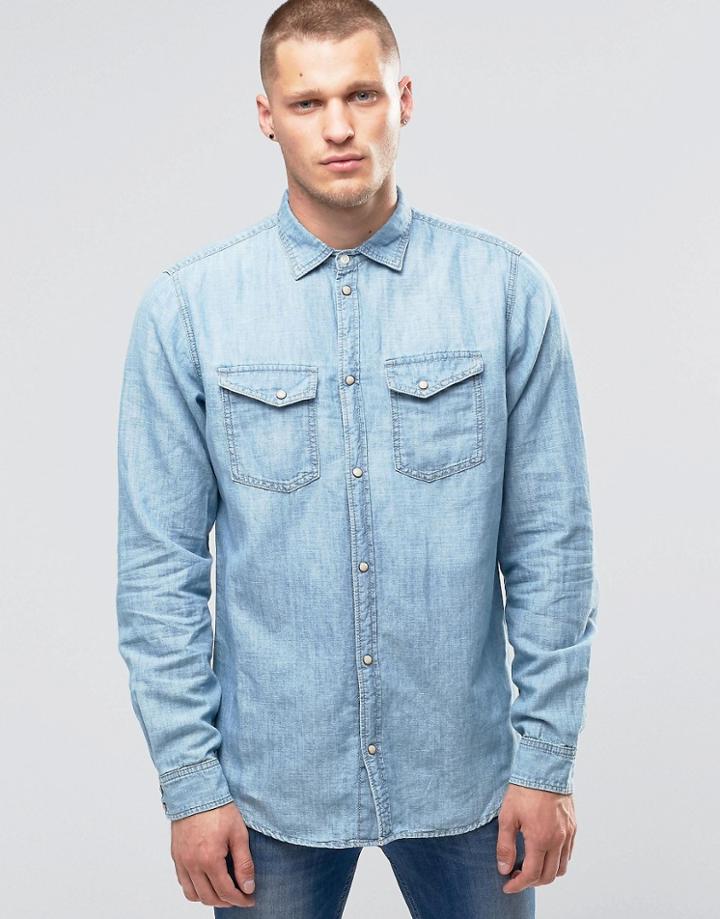 Pepe Hammond Denim Shirt Z31 Used Chambray - Used Chambray