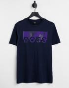 Boss Tyro 3 Chest Logo T-shirt In Navy