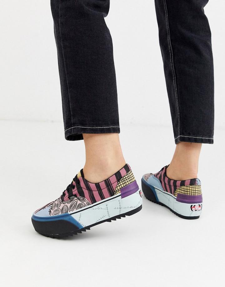 Vans X Disney Nightmare Before Holidays Era Stacked Sneakers In Multi