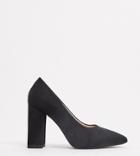 Raid Wide Fit Neha Block Heeled Shoes In Black