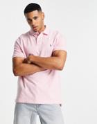 Polo Ralph Lauren Icon Logo Slim Fit Pique Polo In Pink Heather