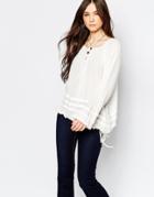 Vila Bell Sleeve Top - Black Forest