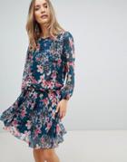 Zibi London Floral Drop Waist Dress - Multi