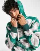 Nike Floral All Over Burnout Print Hoodie In Green
