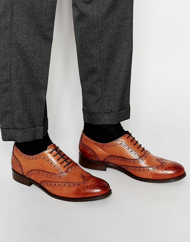 Dune Leather Brogues - Tan