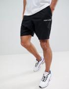 Night Addict Relaxed Drawstring Shorts With Side Panels - Black