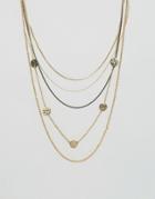 Pieces Paulina Long Necklace - Gold