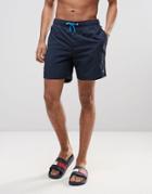 Original Penguin Swim Shorts Small Logo In Navy - Navy