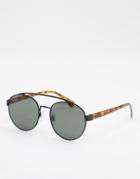 Aj Morgan Double Brow Sunglasses-black