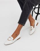 New Look Ring Detail Loafer In White - White