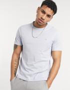 Farah Danny Organic Cotton T-shirt In Light Blue-blues