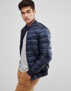 Tommy Hilfiger Arlos Down Bomber Jacket In Navy - Navy