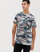 Ted Baker T-shirt With Tiger Print-gray