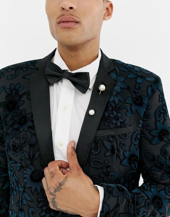 Devils Advocate Black Satin Bow Tie