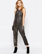 Hazel Washed Slouchy Jumpsuit - Charcoal