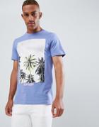 Jack & Jones Originals T-shirt With Fluro City Graphic - Blue