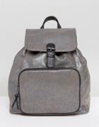 New Look Irridesent Metallic Mini Backpack - Black