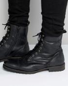 Aldo Graegleah Derby Boots In Black Leather - Black