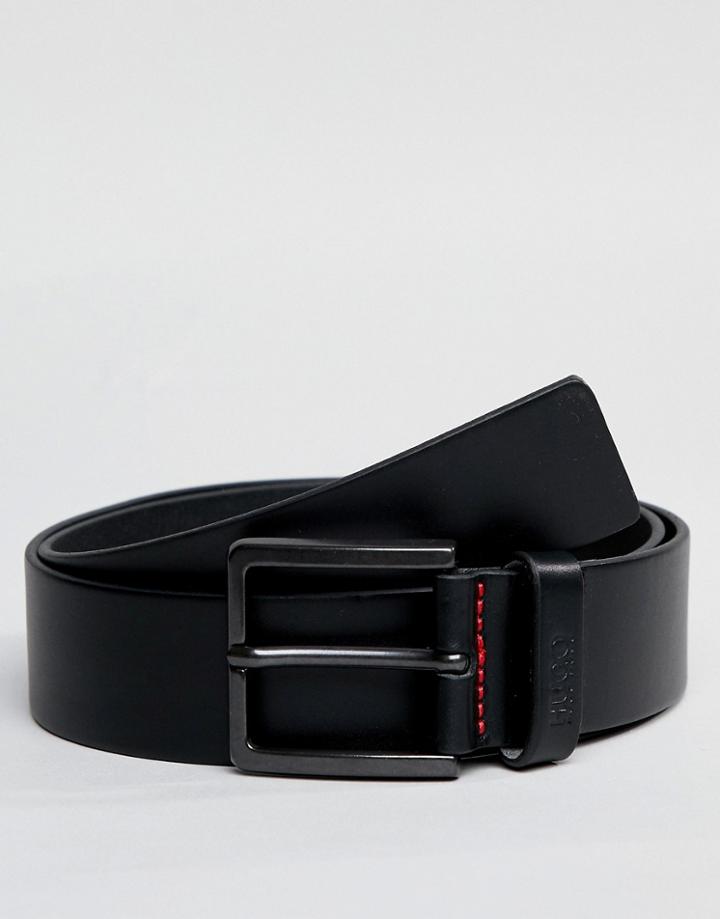 Hugo Gionio Leather Belt In Black