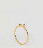 Asos Gold Plated Sterling Silver Vintage Style Engraved Eye Ring - Gold