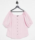 Vero Moda Curve Sweetheart Neck Top In Pink