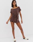 Asos Design Mix & Match Lounge Fluted Short - Brown