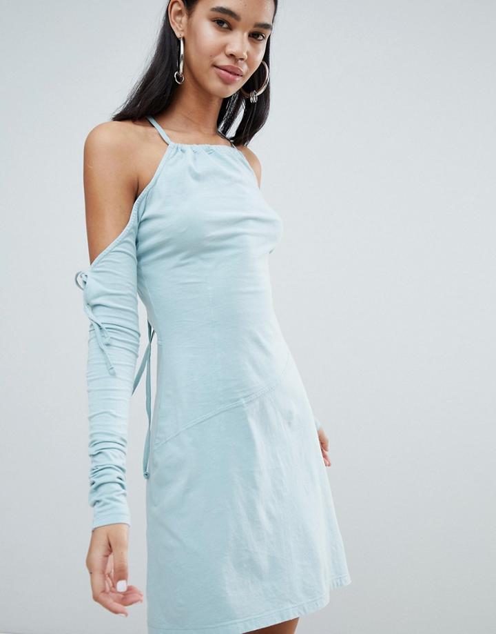 Weekday Limited Edition Rope Fringe Bodycon Dress - Cream